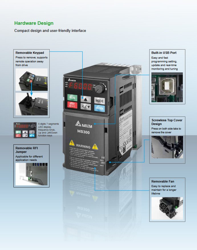 Delta MS300 hardware design